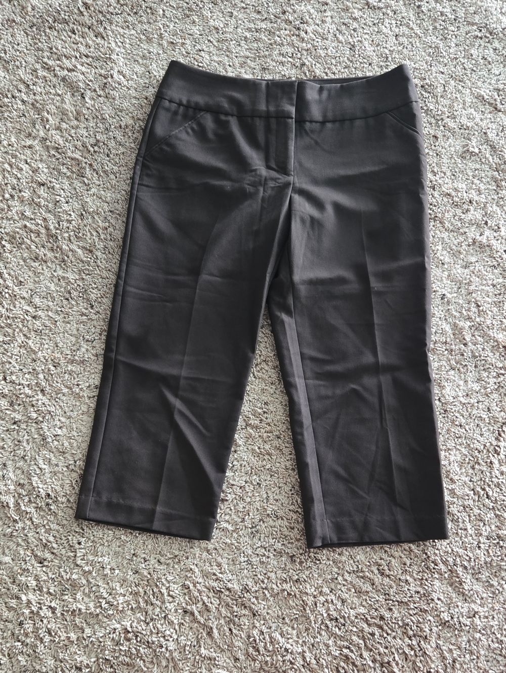 Classic Black Dress Cropped Pants, Capris